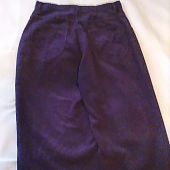 Vintage Jeans Plum Wide Wale Corduroy 28" Waist Tall Ronica Brand Rare 80's! - Picture 3 of 4
